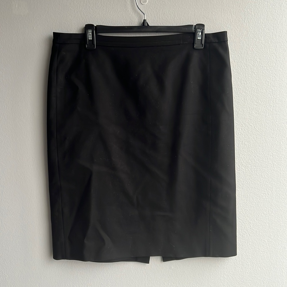 J. Crew Black 100% Cotton Pencil Skirt, Size 12
